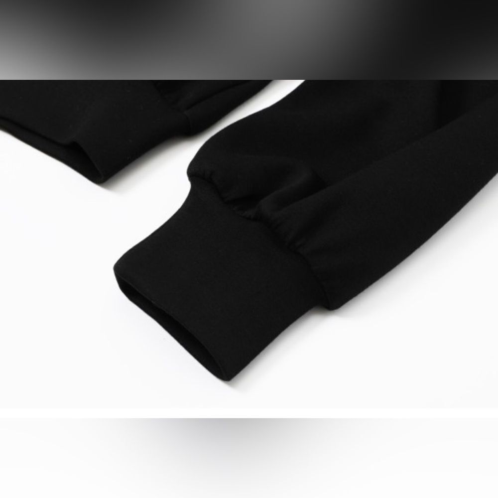 Black Ruffled Rhinestone Sweatshirt - Picture 3 of 5